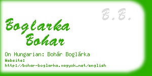 boglarka bohar business card